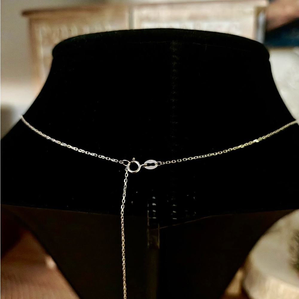 Neiman Marcus Silver Puffy Tiny Heart Necklace - Picture 3 of 3